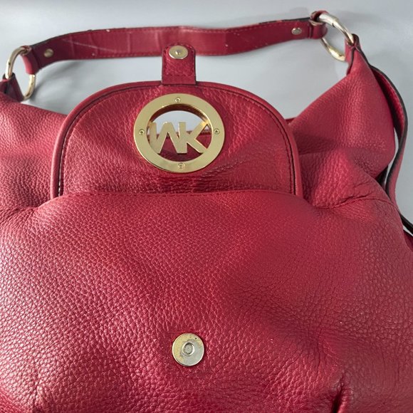 Michael Kors Red Pebbled Leather Hobo/Handbag - Picture 6 of 15